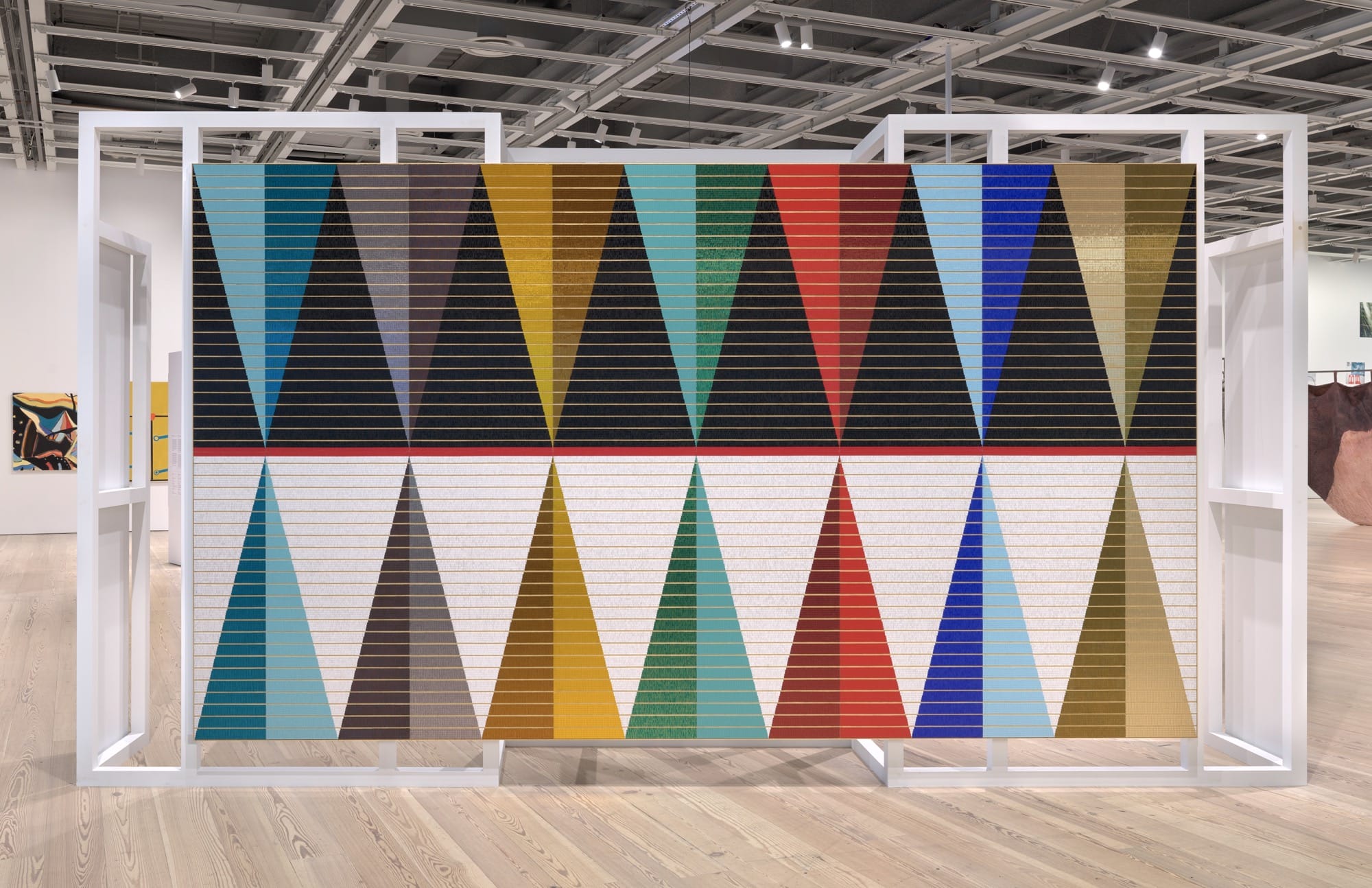 an installation by Dyani White Hawk at the Whitney Museum of American Art